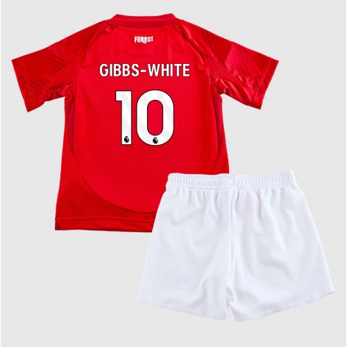 Dětský fotbalový dres Nottingham Forest Morgan Gibbs-White #10 2024-25 Domácí Krátký Rukáv (+ trenýrky)